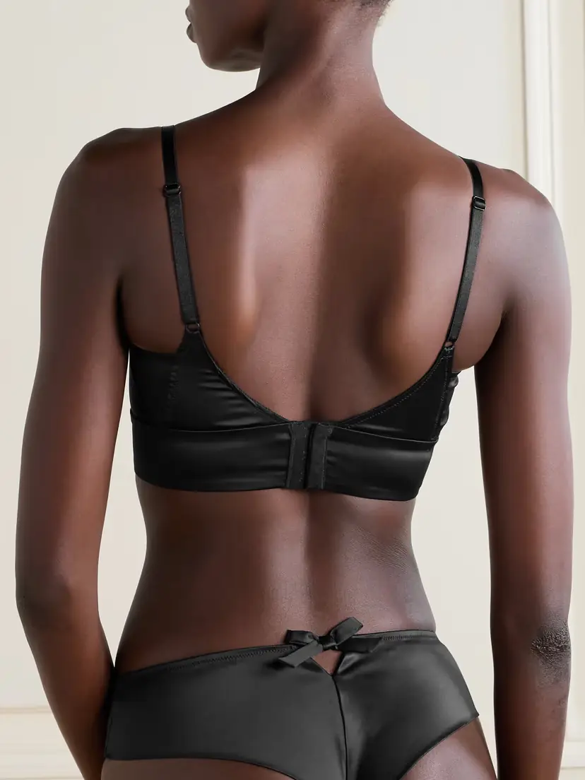 Eres Jean Bow-detailed Satin Soft-cup Tirangle Bra | Thumbnail 3 Eres Jean Bow-detailed Satin Soft-cup Tirangle Bra | Thumbnail 3