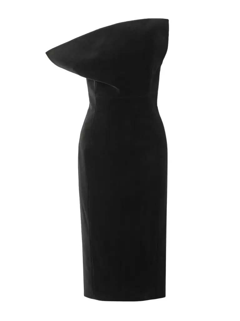Sato Strapless Draped Velvet Dress Sato Strapless Draped Velvet Dress