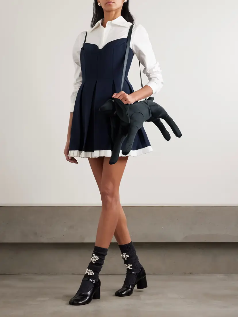 SHUSHU/TONG Layered Pleated Twill Dress | Thumbnail 2 SHUSHU/TONG Layered Pleated Twill Dress | Thumbnail 2