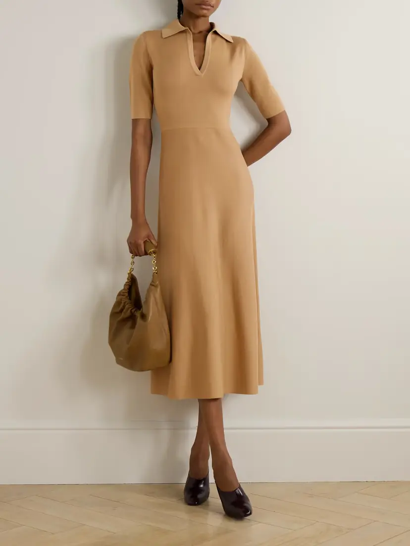 Gabriela Hearst Bradley Wool, Silk And Cashmere-blend Midi Dress | Thumbnail 2 Gabriela Hearst Bradley Wool, Silk And Cashmere-blend Midi Dress | Thumbnail 2
