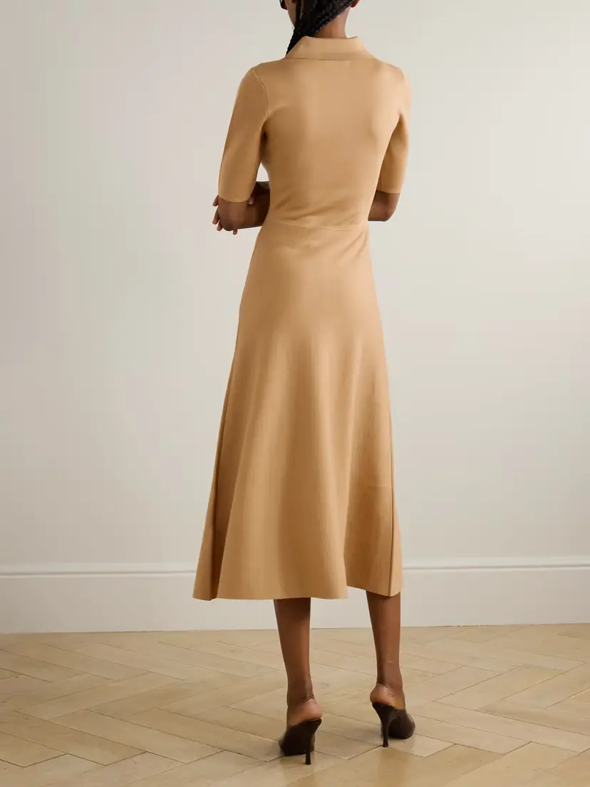 Gabriela Hearst Bradley Wool, Silk And Cashmere-blend Midi Dress | Thumbnail 3 Gabriela Hearst Bradley Wool, Silk And Cashmere-blend Midi Dress | Thumbnail 3