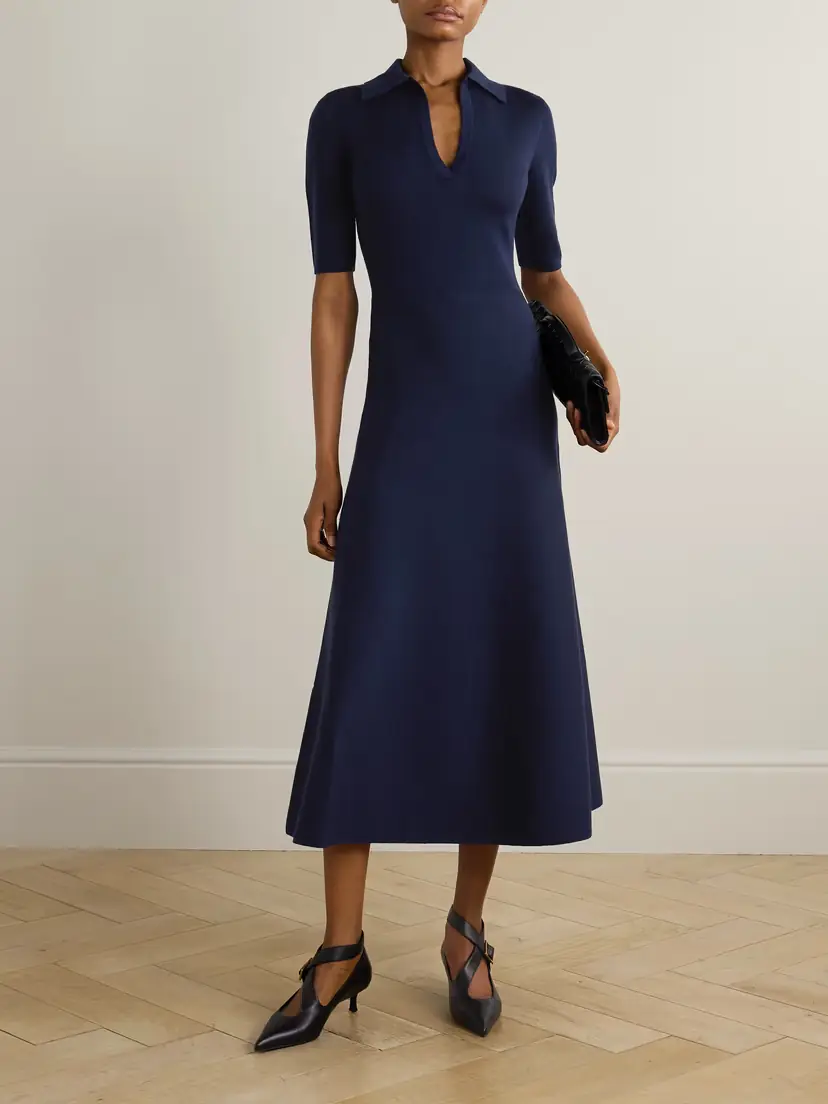 Gabriela Hearst Bradley Wool, Silk And Cashmere-blend Midi Dress | Thumbnail 2 Gabriela Hearst Bradley Wool, Silk And Cashmere-blend Midi Dress | Thumbnail 2