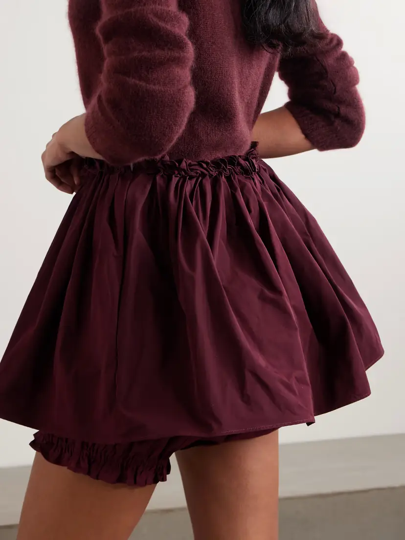 SHUSHU/TONG Gathered Taffeta Mini Skirt | Thumbnail 3 SHUSHU/TONG Gathered Taffeta Mini Skirt | Thumbnail 3