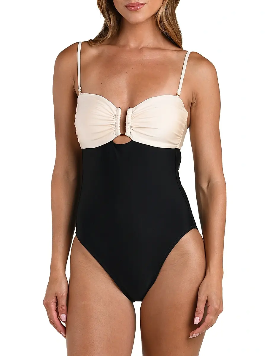 L'Agence Women's Colorblock Chic Emilia One-Piece Swimsuit | Thumbnail 3 L'Agence Women's Colorblock Chic Emilia One-Piece Swimsuit | Thumbnail 3