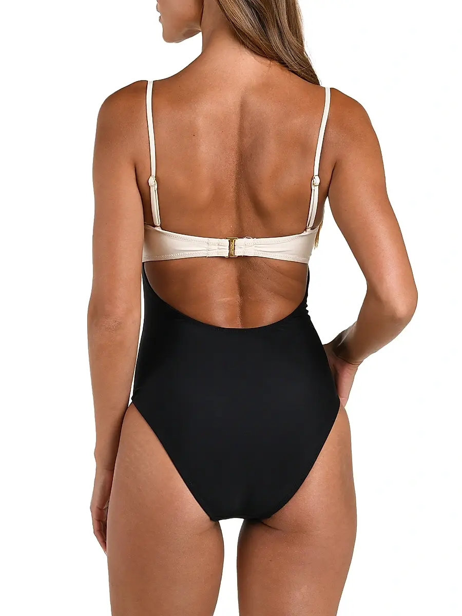 L'Agence Women's Colorblock Chic Emilia One-Piece Swimsuit | Thumbnail 4 L'Agence Women's Colorblock Chic Emilia One-Piece Swimsuit | Thumbnail 4