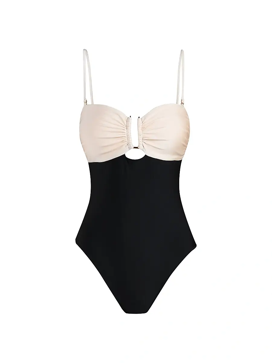 L'Agence Women's Colorblock Chic Emilia One-Piece Swimsuit
