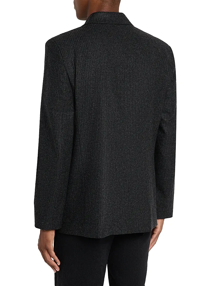 Frame Men's Pinstripe Wool-Blend Double-Breasted Blazer | Thumbnail 4 Frame Men's Pinstripe Wool-Blend Double-Breasted Blazer | Thumbnail 4