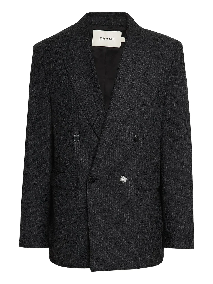Frame Men's Pinstripe Wool-Blend Double-Breasted Blazer