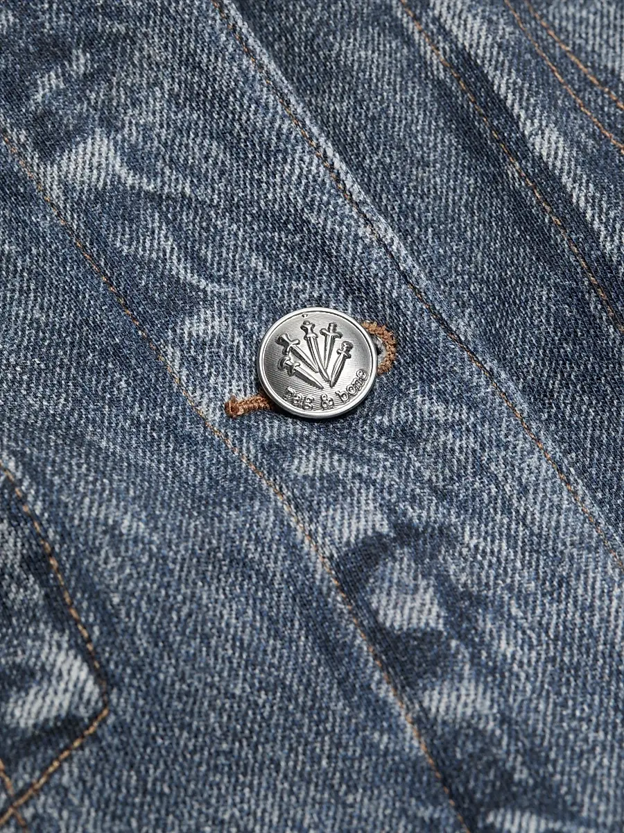 rag & bone Women's rb Miramar Terry Denim-Effect Trucker Jacket | Thumbnail 7 rag & bone Women's rb Miramar Terry Denim-Effect Trucker Jacket | Thumbnail 7