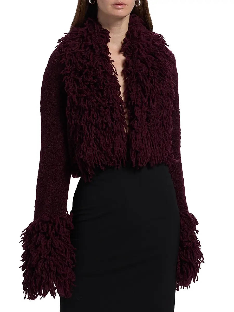 Amur Women's Lilia Fringe-Trimmed Knitted Top | Thumbnail 3 Amur Women's Lilia Fringe-Trimmed Knitted Top | Thumbnail 3