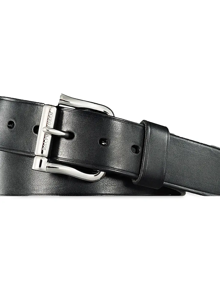 Polo Ralph Lauren Men's Chunky Roller-Buckle Leather Belt | Thumbnail 3