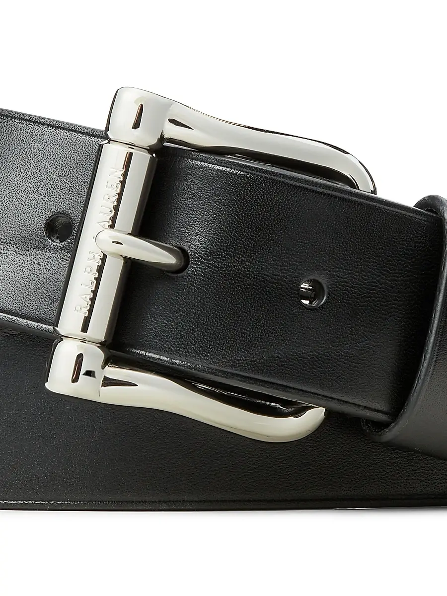 Polo Ralph Lauren Men's Chunky Roller-Buckle Leather Belt | Thumbnail 4