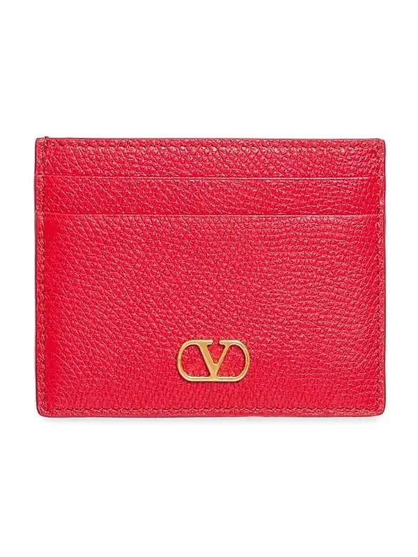 Women's VLogo Signature Grainy Calfskin Card Holder Women's VLogo Signature Grainy Calfskin Card Holder