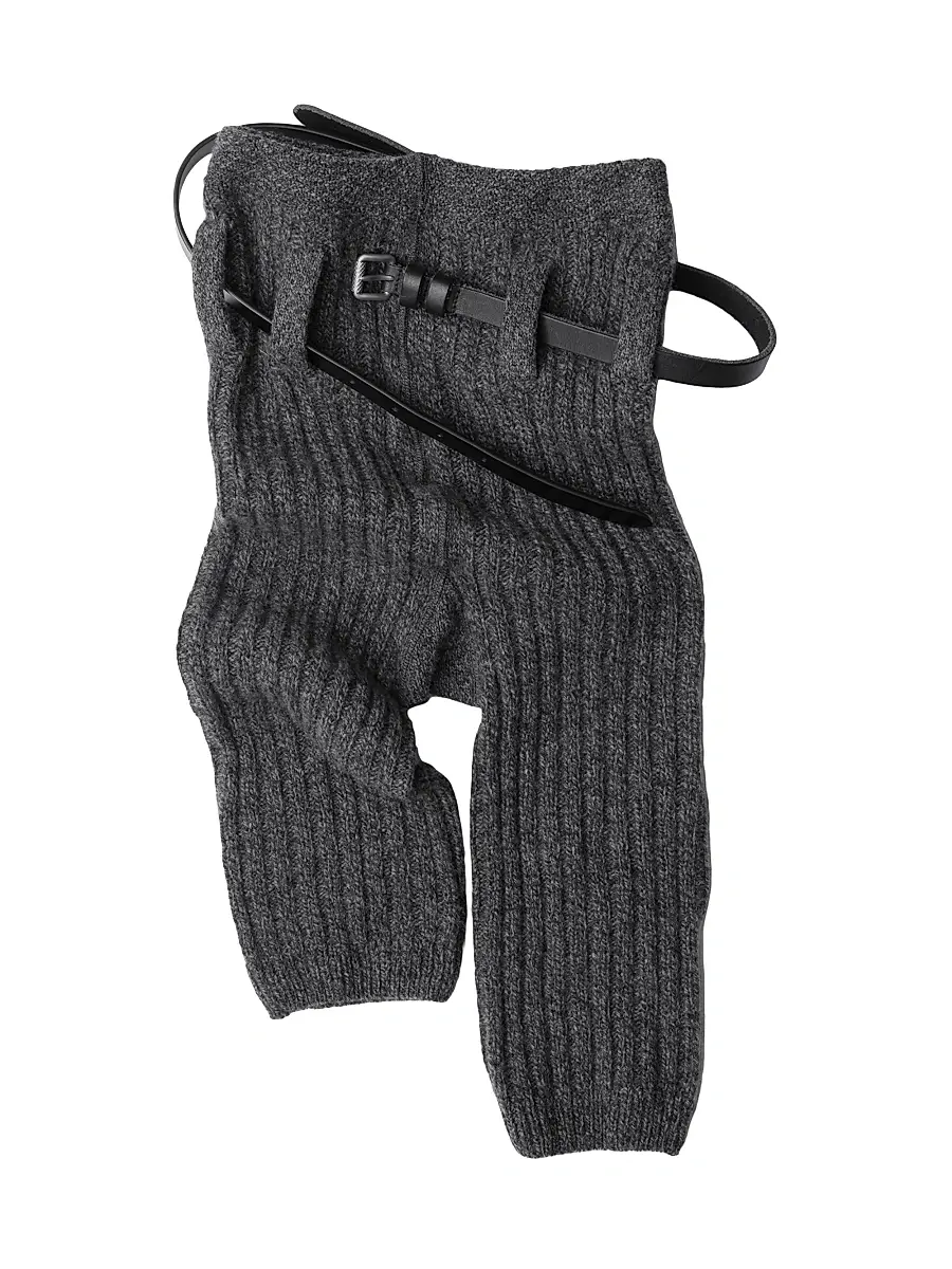 Prada Women's Wool and Cashmere Short Leggings - Grey | Thumbnail 2