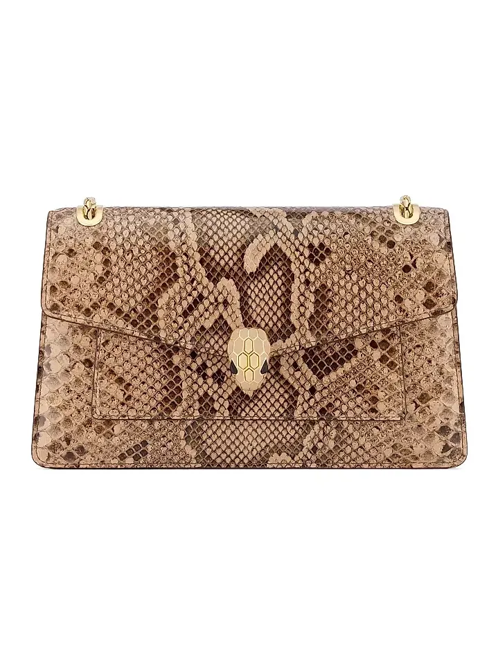 BVLGARI Women's Serpenti Forever Python Shoulder Bag