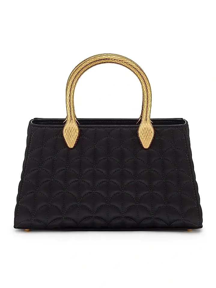 Women's Serpenti Textured Satin Top Handle Bag Women's Serpenti Textured Satin Top Handle Bag