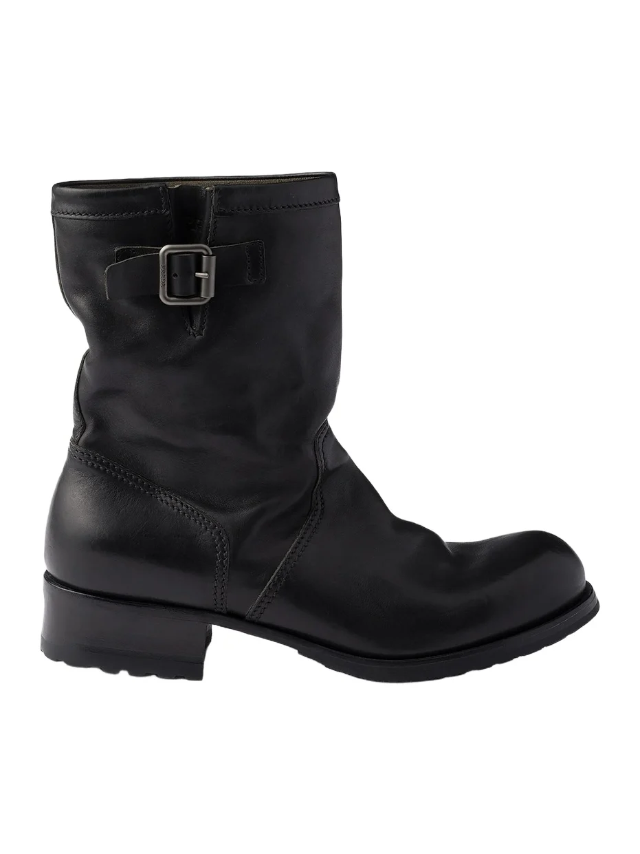 Prada Men's Leather Mid-Calf Boots