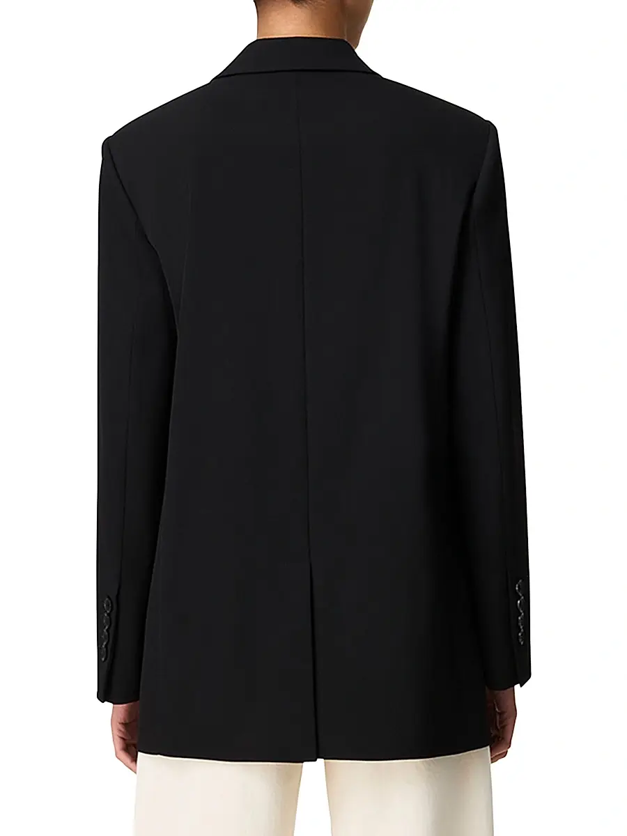 Another Tomorrow Women's Wool Oversized Tailored Jacket | Thumbnail 4