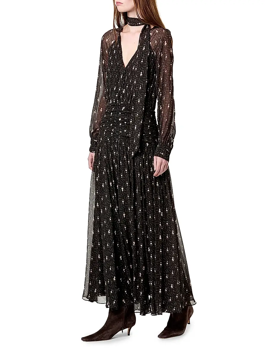 Nicholas the Label Women's Draya Scarf V-Neck Maxi Dress | Thumbnail 3 Nicholas the Label Women's Draya Scarf V-Neck Maxi Dress | Thumbnail 3