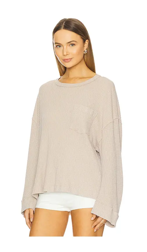 Free People x We The Free Dawson Pocket Thermal In Neutral | Thumbnail 2 Free People x We The Free Dawson Pocket Thermal In Neutral | Thumbnail 2