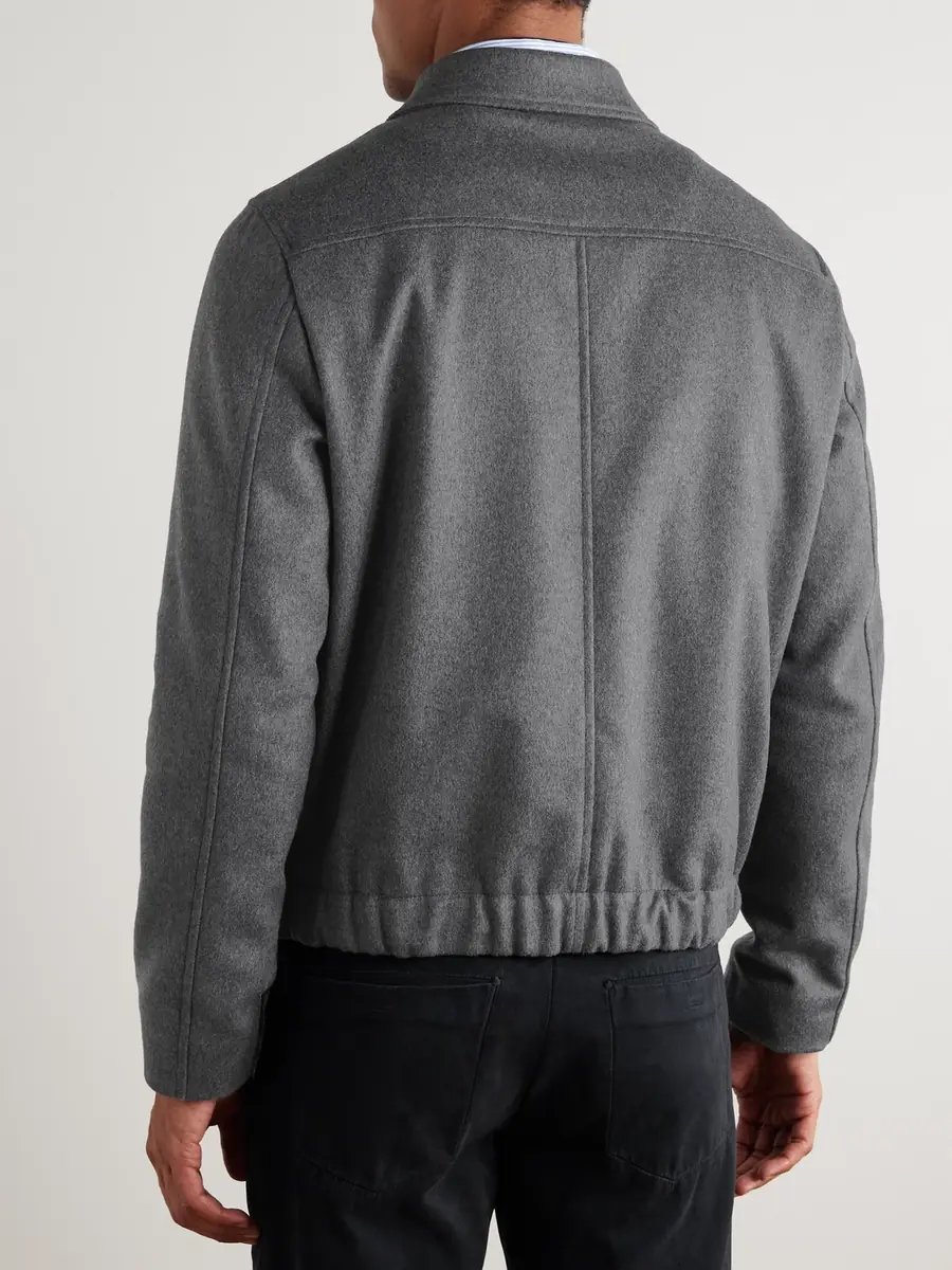 Incotex Incotex Montedoro Brushed Wool-Blend Bomber Jacket - Men | Thumbnail 4 Incotex Incotex Montedoro Brushed Wool-Blend Bomber Jacket - Men | Thumbnail 4