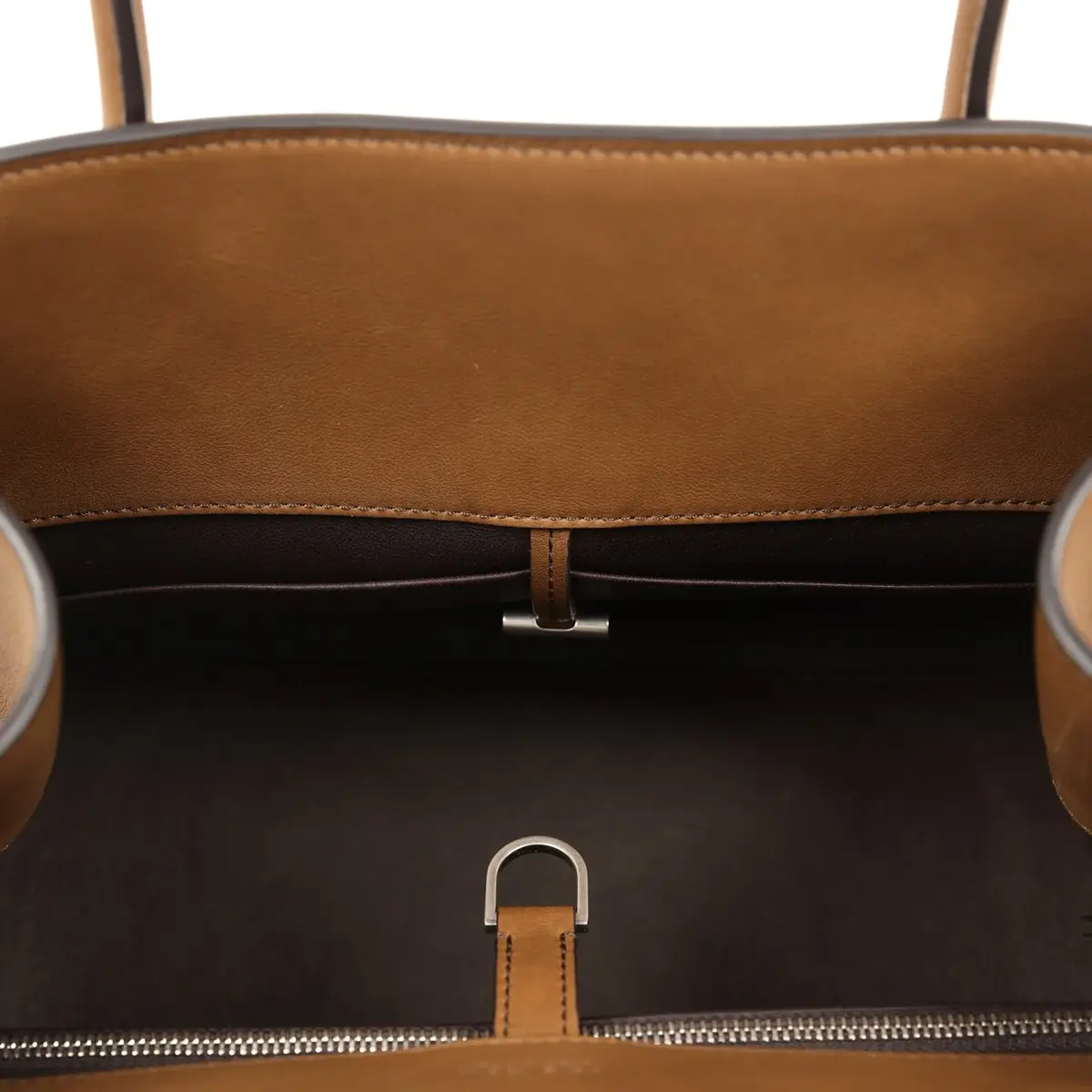 The Row The Row Margaux Shoulder 12 Muschio Saddle Silver Hardware | Thumbnail 10 The Row The Row Margaux Shoulder 12 Muschio Saddle Silver Hardware | Thumbnail 10