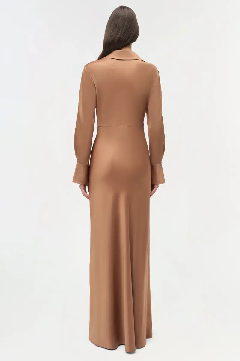 Simkhai Adelle Draped Satin Gown | Thumbnail 5 Simkhai Adelle Draped Satin Gown | Thumbnail 5