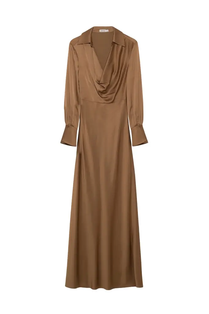 Simkhai Adelle Draped Satin Gown
