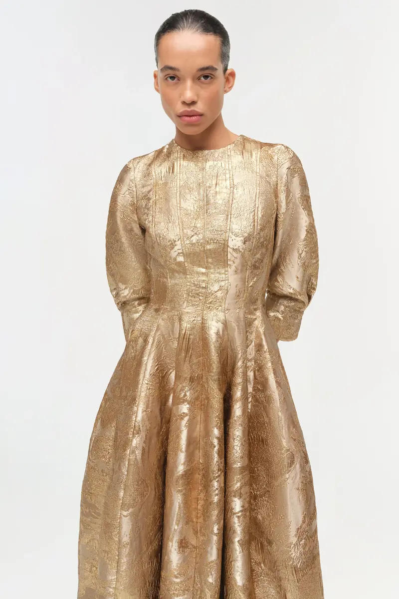 Simkhai Claravelle Metallic Jacquard Gown | Thumbnail 3 Simkhai Claravelle Metallic Jacquard Gown | Thumbnail 3