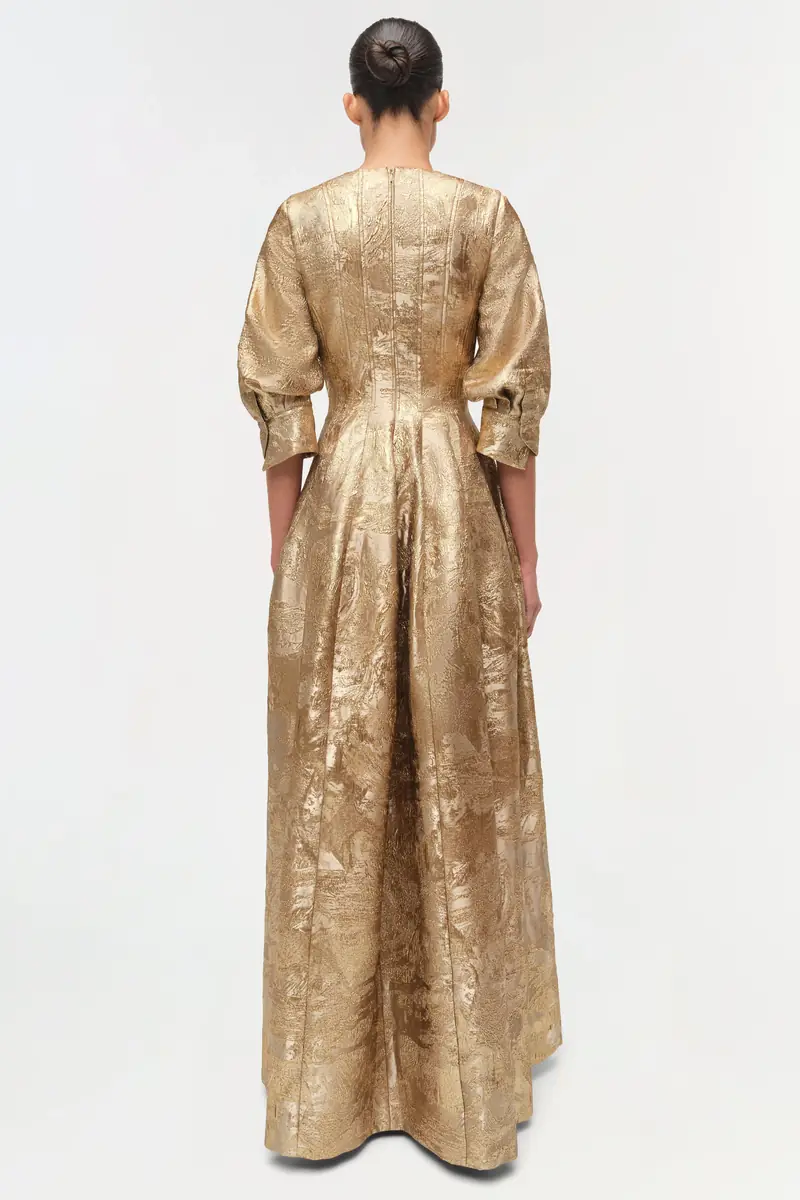 Simkhai Claravelle Metallic Jacquard Gown | Thumbnail 5 Simkhai Claravelle Metallic Jacquard Gown | Thumbnail 5