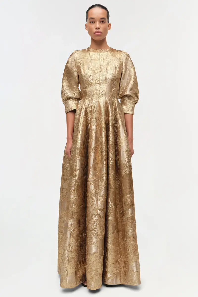 Simkhai Claravelle Metallic Jacquard Gown | Thumbnail 6 Simkhai Claravelle Metallic Jacquard Gown | Thumbnail 6