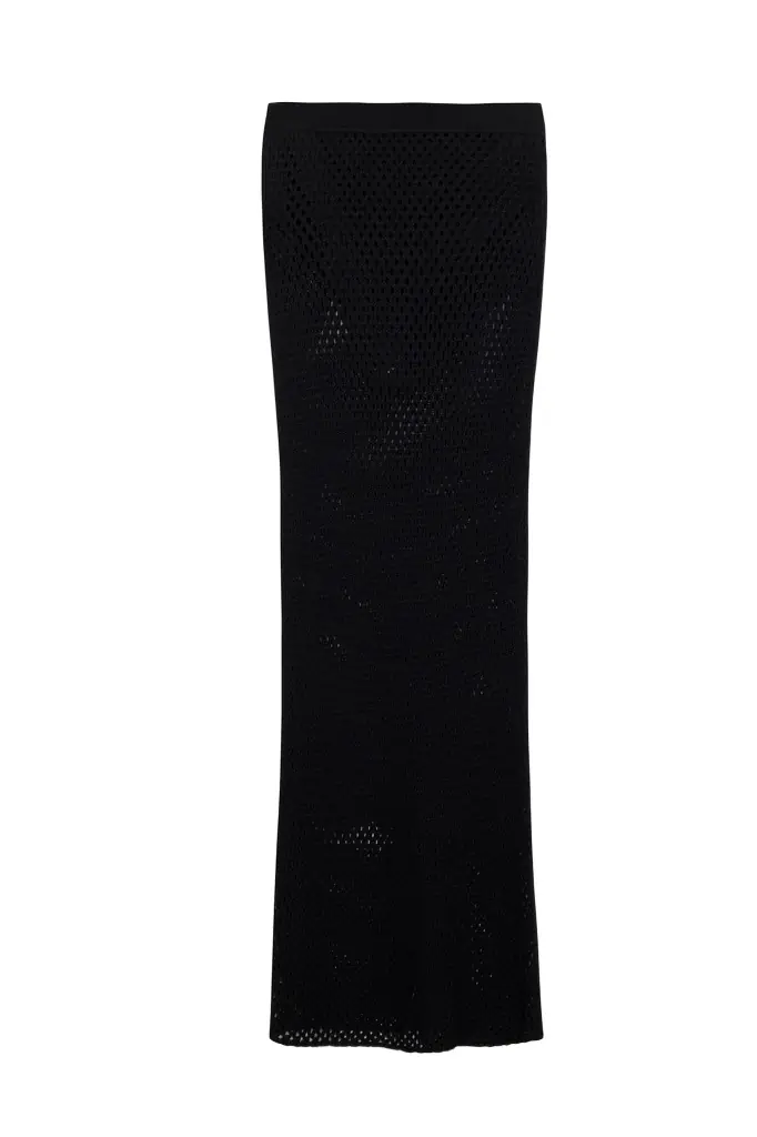 Simkhai Demitri Mesh Knit Midi Skirt