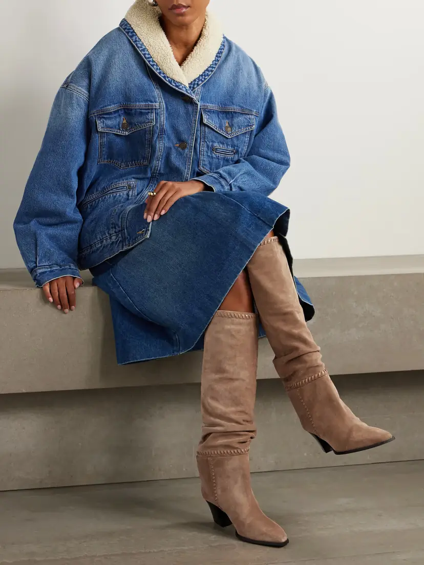 Jimmy Choo Hart Stitch 60 Suede Knee Boots | Thumbnail 2 Jimmy Choo Hart Stitch 60 Suede Knee Boots | Thumbnail 2