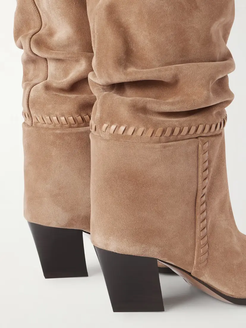 Jimmy Choo Hart Stitch 60 Suede Knee Boots | Thumbnail 4 Jimmy Choo Hart Stitch 60 Suede Knee Boots | Thumbnail 4