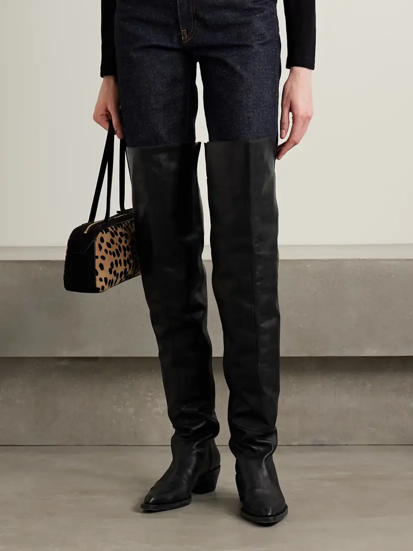 Khaite Clive Leather Over-the-knee Boots | Thumbnail 2 Khaite Clive Leather Over-the-knee Boots | Thumbnail 2
