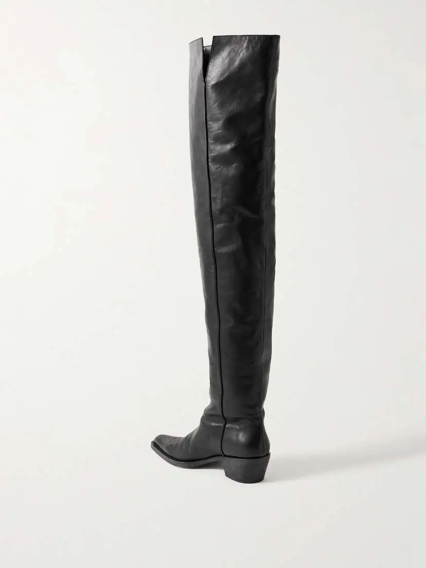Khaite Clive Leather Over-the-knee Boots | Thumbnail 3 Khaite Clive Leather Over-the-knee Boots | Thumbnail 3