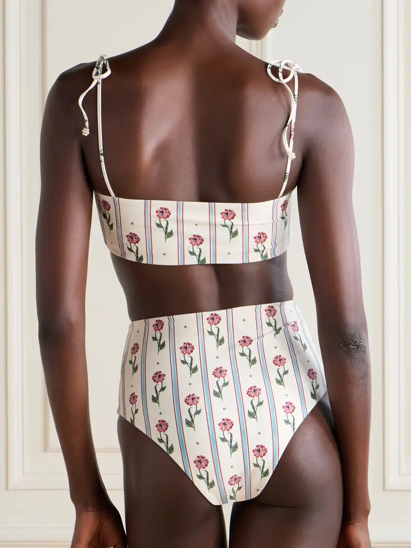 Agua by Agua Bendita Primavera Printed Recycled Bikini Top | Thumbnail 3