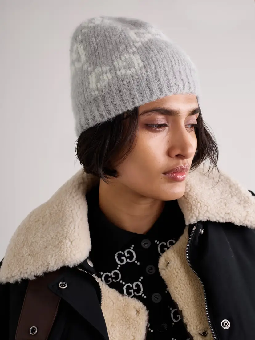 Gucci Jacquard-knit Alpaca-blend Beanie | Thumbnail 2