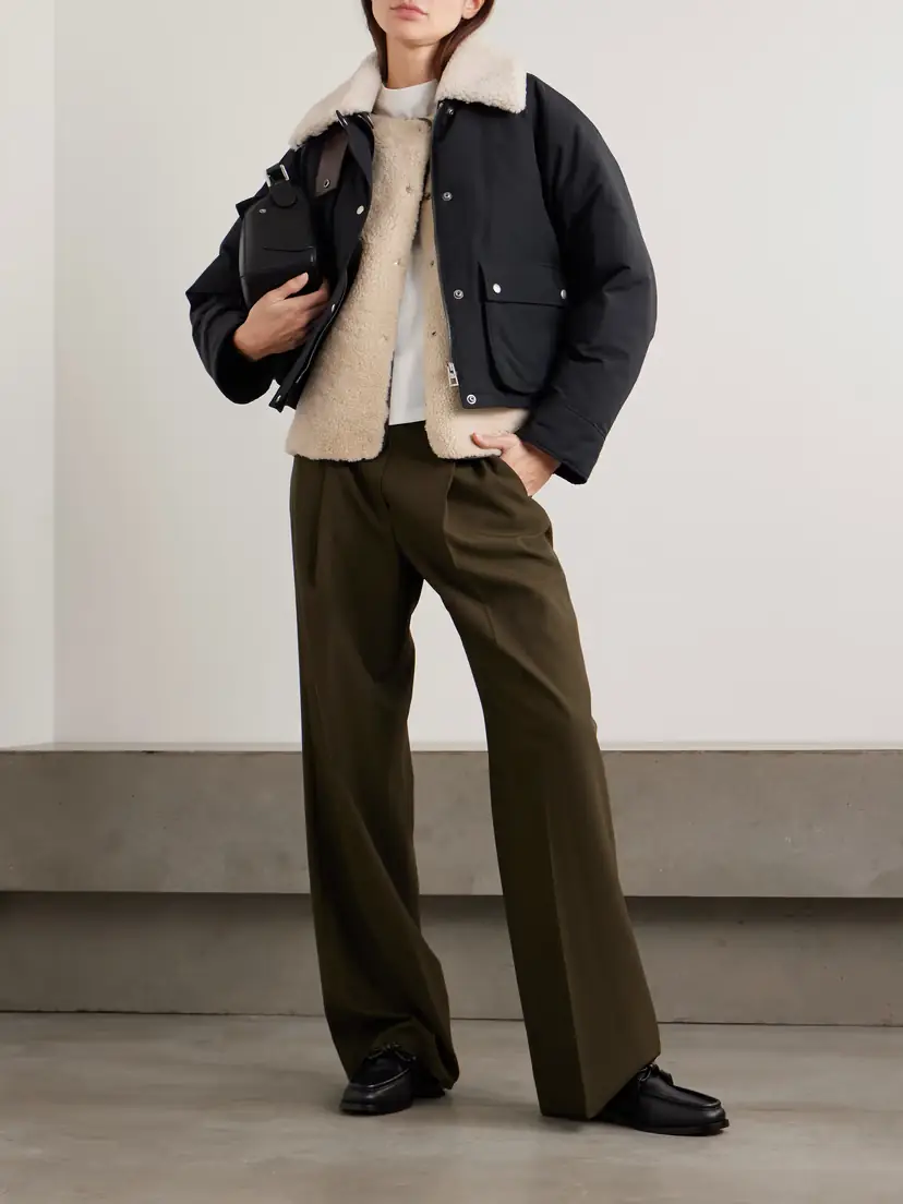 Loewe Shearling-lined Padded Cotton-blend Jacket | Thumbnail 2 Loewe Shearling-lined Padded Cotton-blend Jacket | Thumbnail 2