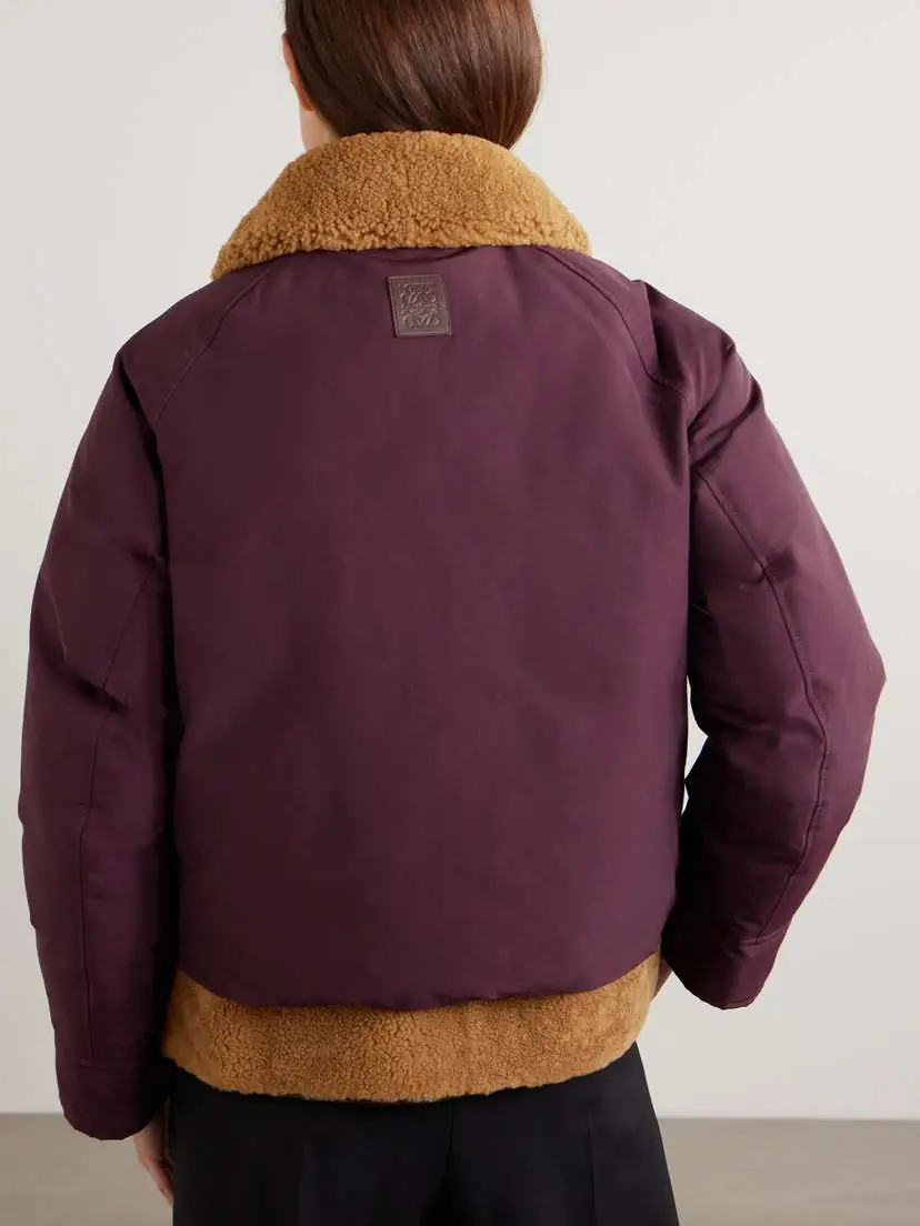 Loewe Shearling-lined Padded Cotton-blend Jacket | Thumbnail 4