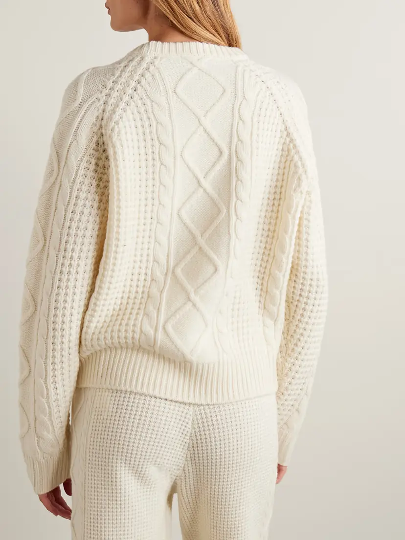 Perfect Moment Crystal Cable-knit Merino Wool Sweater | Thumbnail 3 Perfect Moment Crystal Cable-knit Merino Wool Sweater | Thumbnail 3