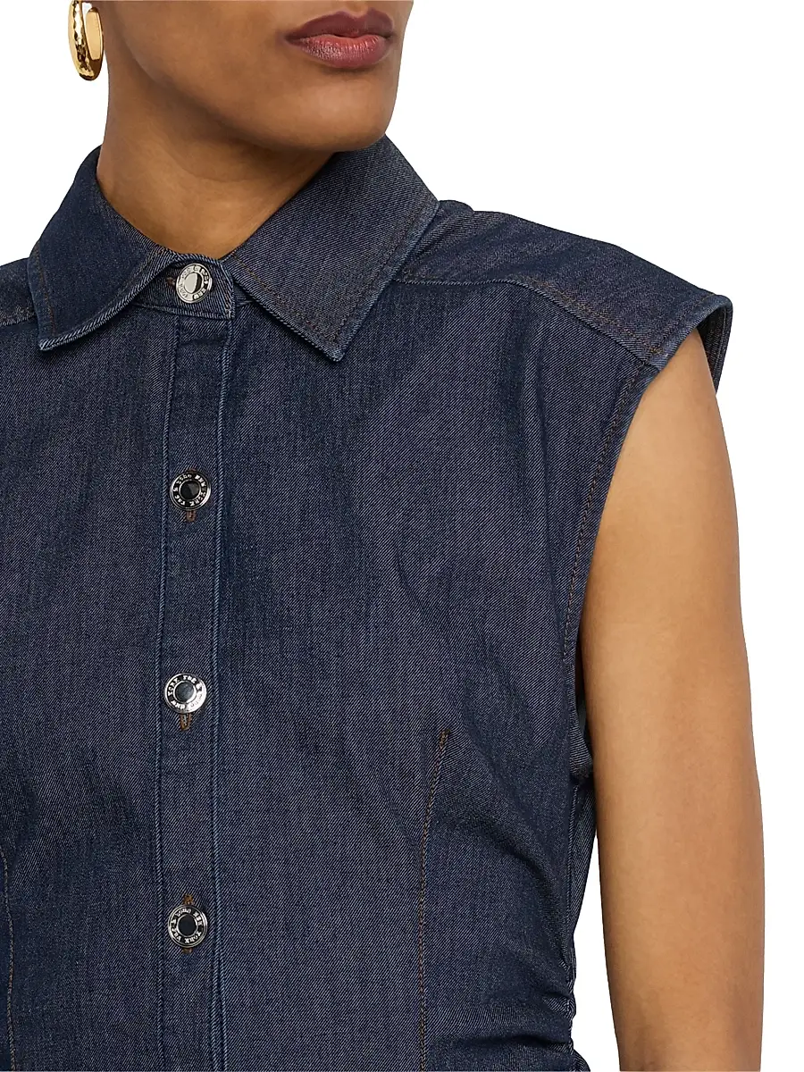 rag & bone Women's Airflex Leah Denim Midi-Dress | Thumbnail 5 rag & bone Women's Airflex Leah Denim Midi-Dress | Thumbnail 5