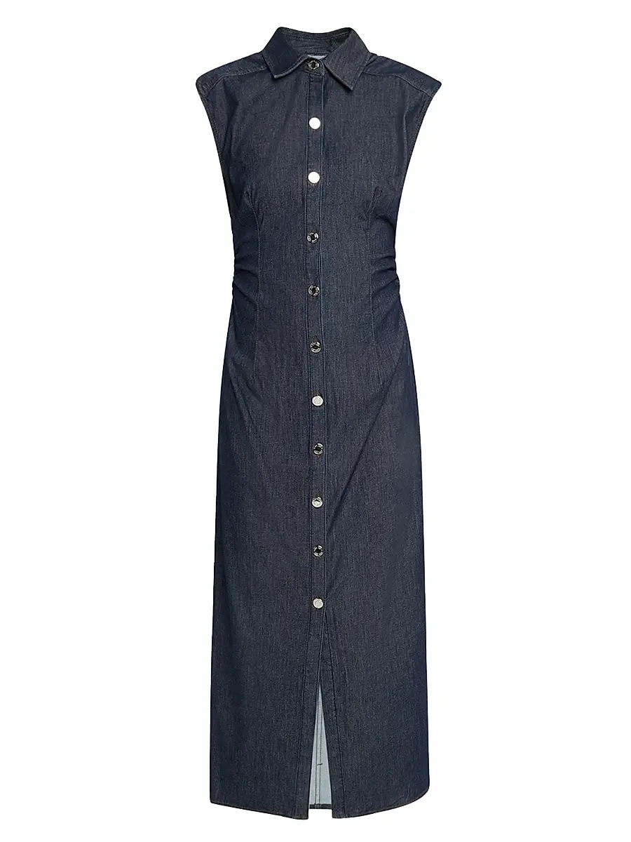 rag & bone Women's Airflex Leah Denim Midi-Dress