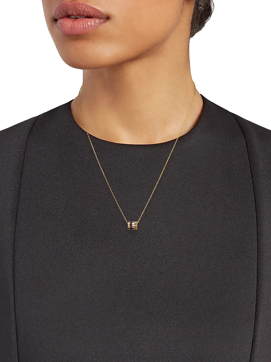 Boucheron Women's Quatre Classique Tri-Tone 18K Gold, PVD & 0.01 TCW Diamond Pendant Necklace | Thumbnail 2 Boucheron Women's Quatre Classique Tri-Tone 18K Gold, PVD & 0.01 TCW Diamond Pendant Necklace | Thumbnail 2