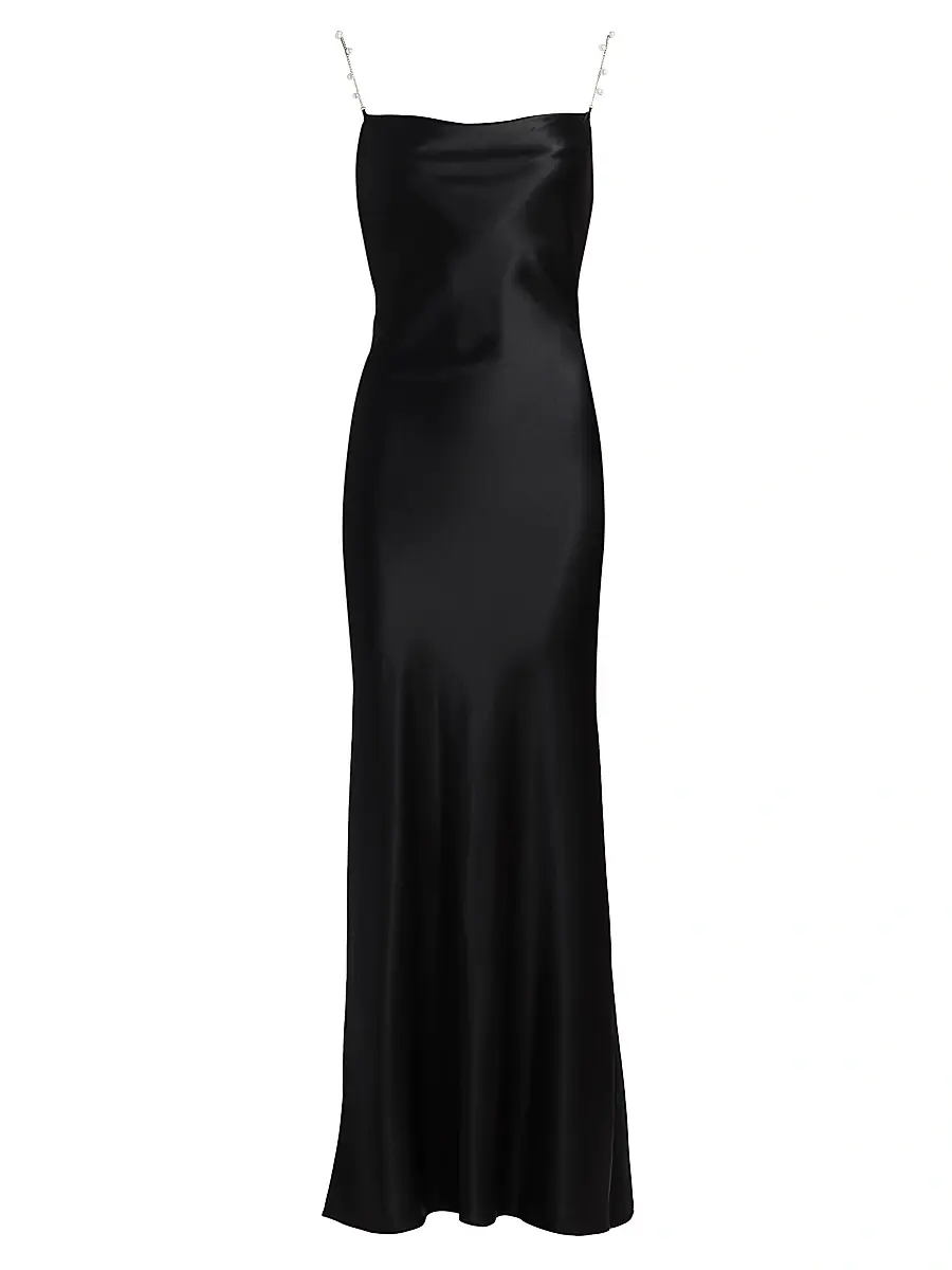 Cami NYC Women's Shallon Embellished-Silk Slip Gown - Black | Image 1 Cami NYC Women's Shallon Embellished-Silk Slip Gown - Black | Image 1
