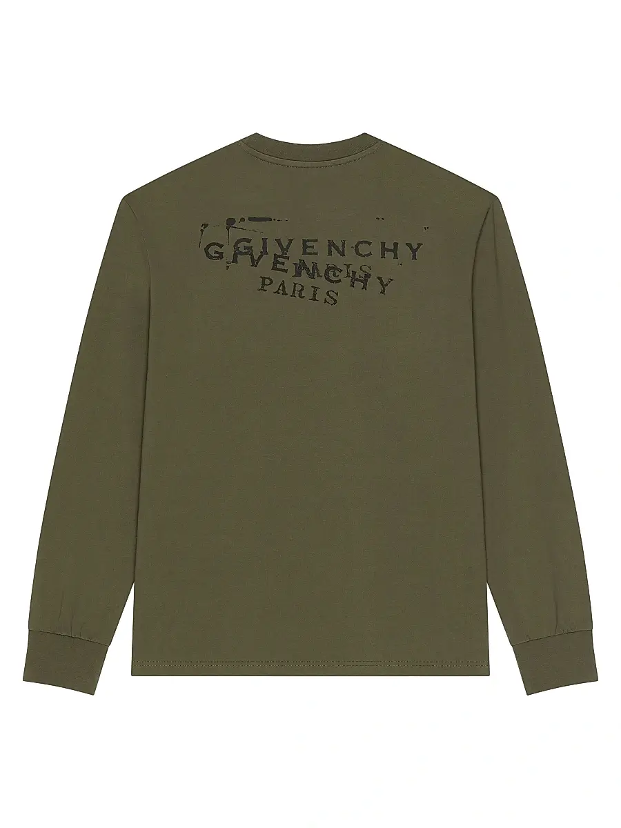 Givenchy Men's T-Shirt in Cotton with Stamp Print | Thumbnail 2 Givenchy Men's T-Shirt in Cotton with Stamp Print | Thumbnail 2