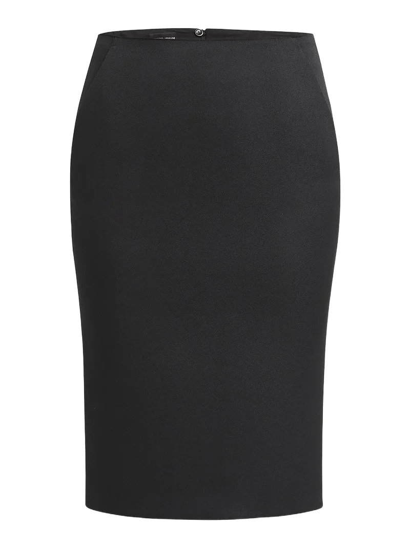 Women's Crepe Mid-Rise Pencil Knee-Length Skirt Women's Crepe Mid-Rise Pencil Knee-Length Skirt