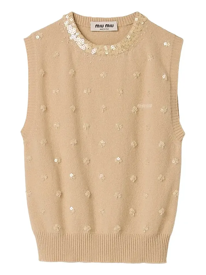 Women's Embroidered Cashmere Vest