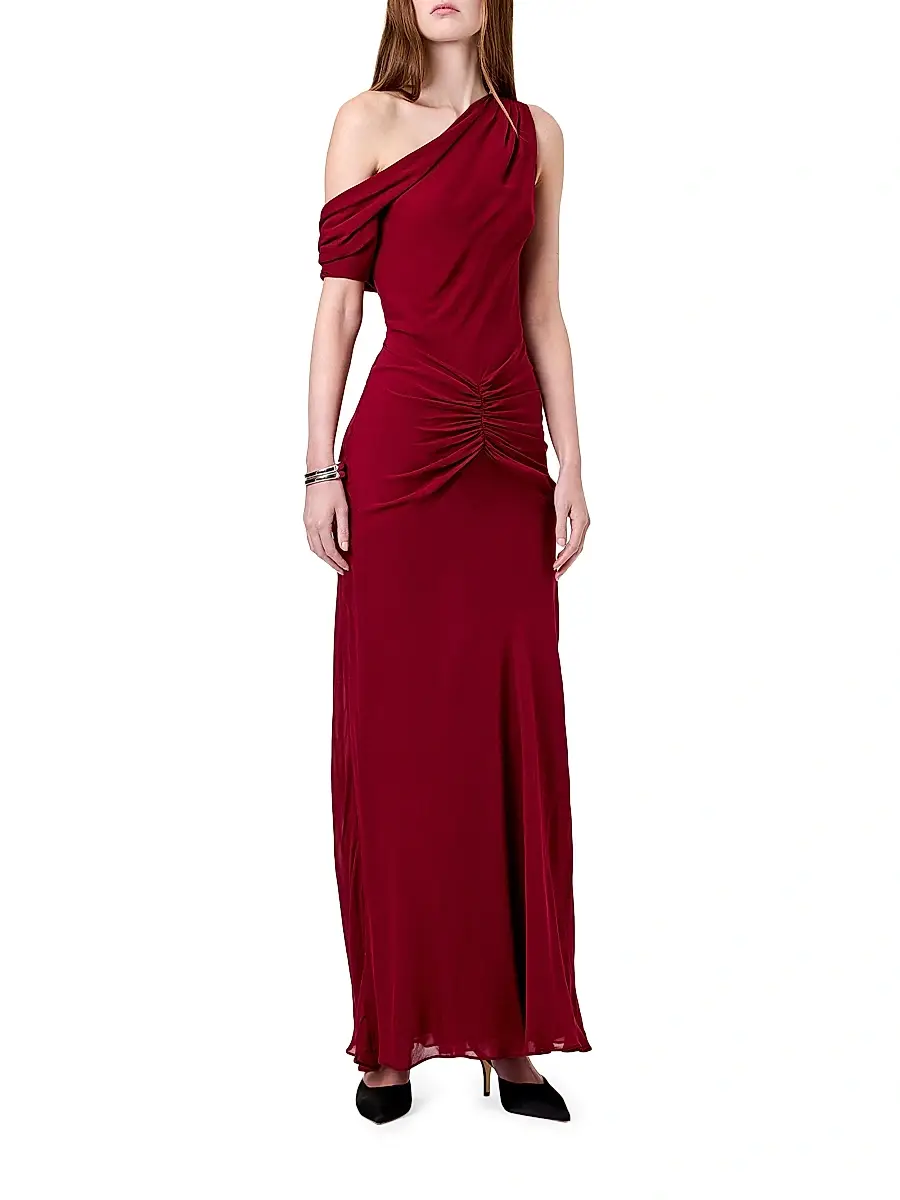 Nicholas the Label Women's Elza Asymmetric Off-The-Shoulder Panelled Maxi Dress | Thumbnail 2