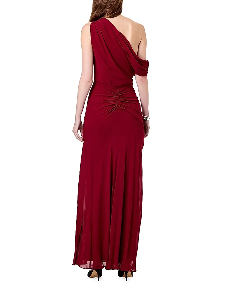 Nicholas the Label Women's Elza Asymmetric Off-The-Shoulder Panelled Maxi Dress | Thumbnail 4